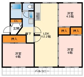 ヴィラナリー狭山8号棟の物件間取画像